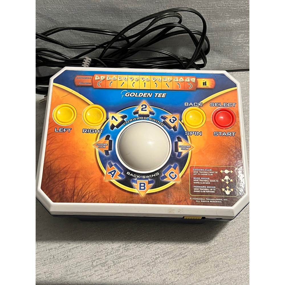 Jakks Pacific Golden Tee Plug and Play TV Game Arcade Golf Trackball Console